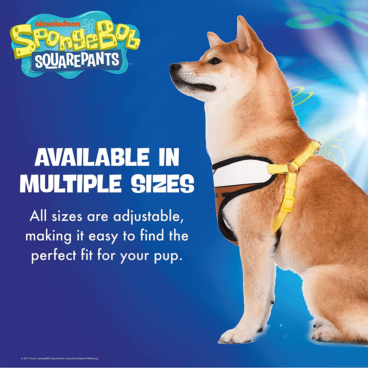 Spongebob Squarepants for Pets Dog Harness for Medium Dogs | No Pull Dog Harness for Spongebob Fans, Designed with Classic Spongebob Outfit | Soft and Comfortable Medium Dog Apparel