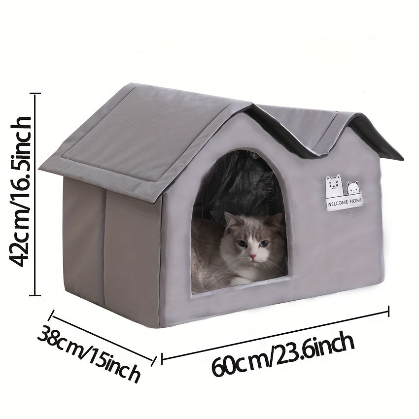 NNETM Cat Dog Bed House for All-Season Comfort Shelter-4