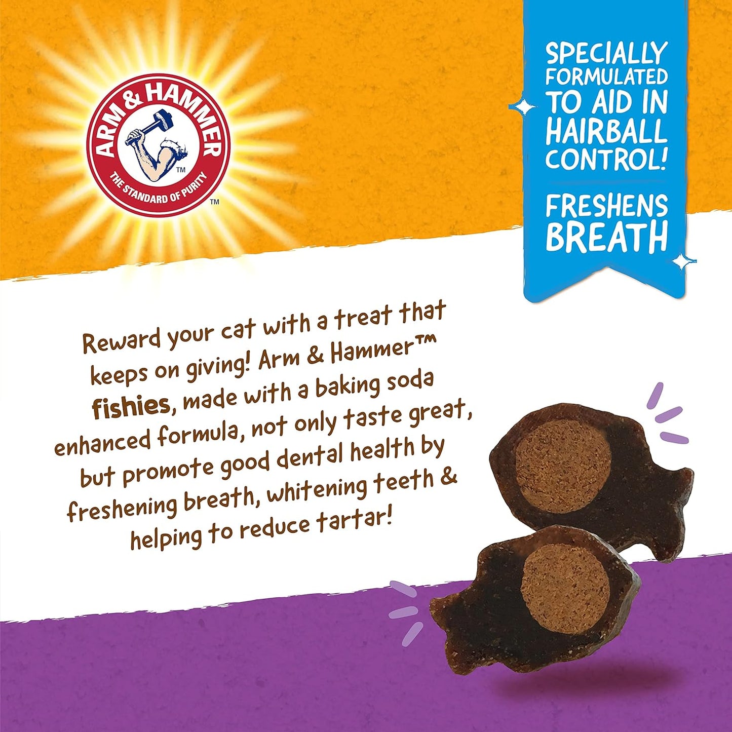 for Pets Cat Dental Treats - Tartar Control Cat Treats for Cat Dental Health, Cat Dental Care Treats for Fresh Breath, Cat Teeth Treats for Cats, Arm and Hammer Dental Chews for Cats