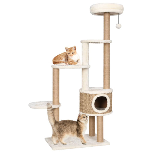 NNEVL Cat Tree with Luxury Cushion and Scratching Post 148cm Seagrass-0