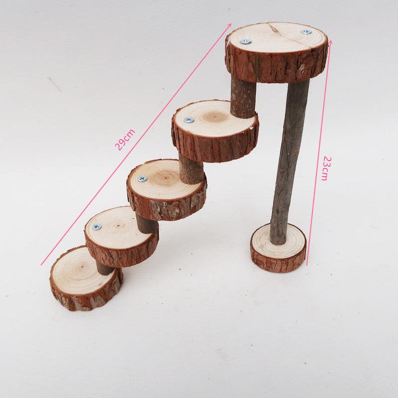 Solid Wood Spiral Staircase Hamster Toy
