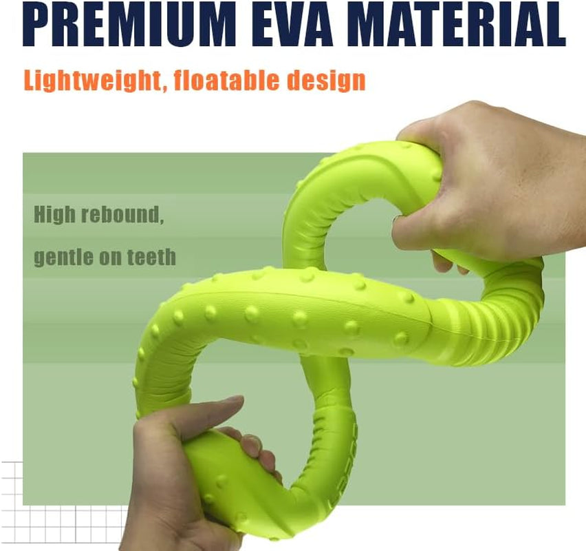 Dog Ring Toy - Durable Flying Ring for Fetch, Water Play & Training | Tough Chew-Proof Design for Aggressive Chewer Breeds, Easy-Throw Lightweight Frisbee for Medium/Large Dogs(Green/30Cm)