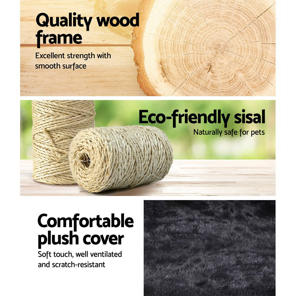 NNEDSZ Cat Tree 140cm Trees Scratching Post Scratcher Tower Condo House Furniture Wood-3