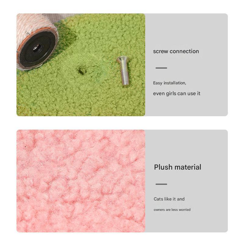 NNEDSZ Blue Compact Cat Climbing Frame with Dual-Level Sisal Posts and Playful Design - Perfect for Scratching and Jumping-3