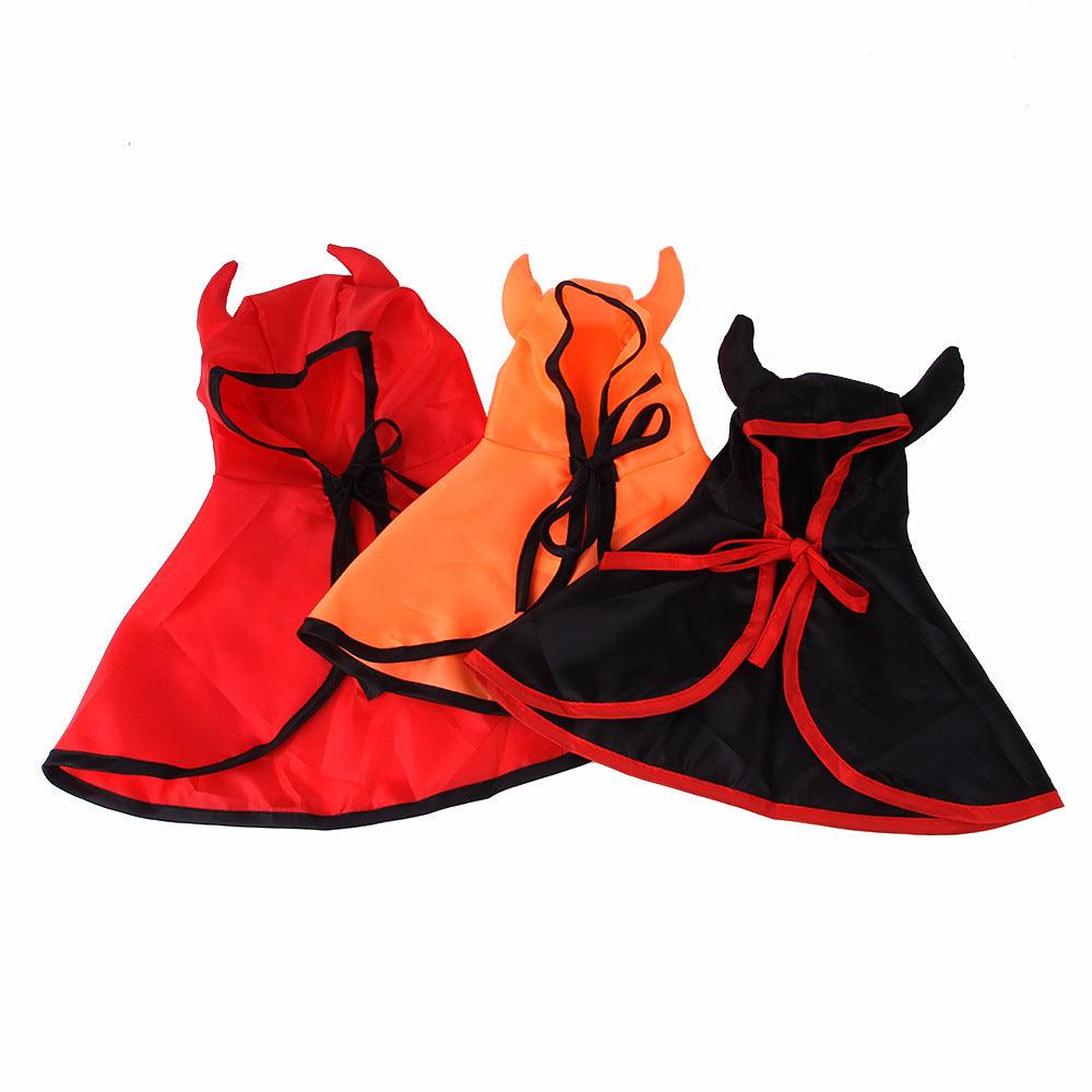Fierce Feline Horned Halloween Cape For Pets