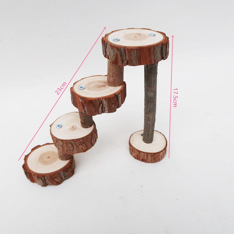 Solid Wood Spiral Staircase Hamster Toy