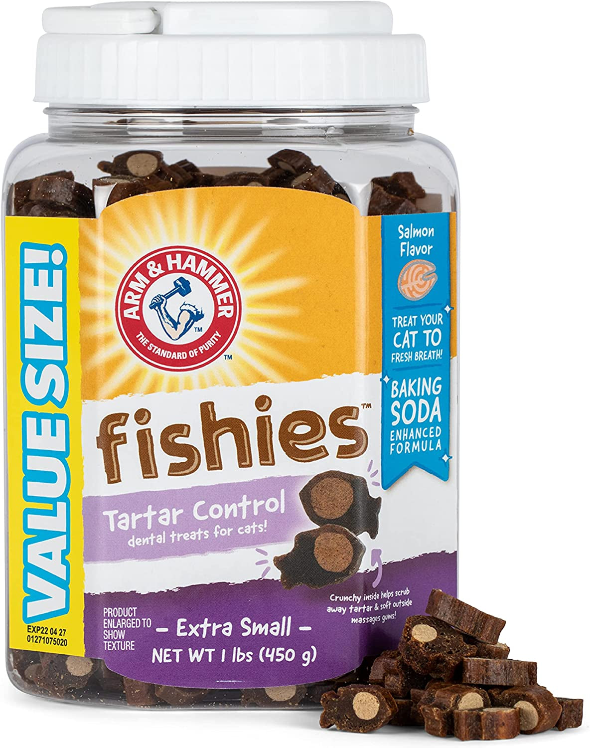 for Pets Cat Dental Treats - Tartar Control Cat Treats for Cat Dental Health, Cat Dental Care Treats for Fresh Breath, Cat Teeth Treats for Cats, Arm and Hammer Dental Chews for Cats