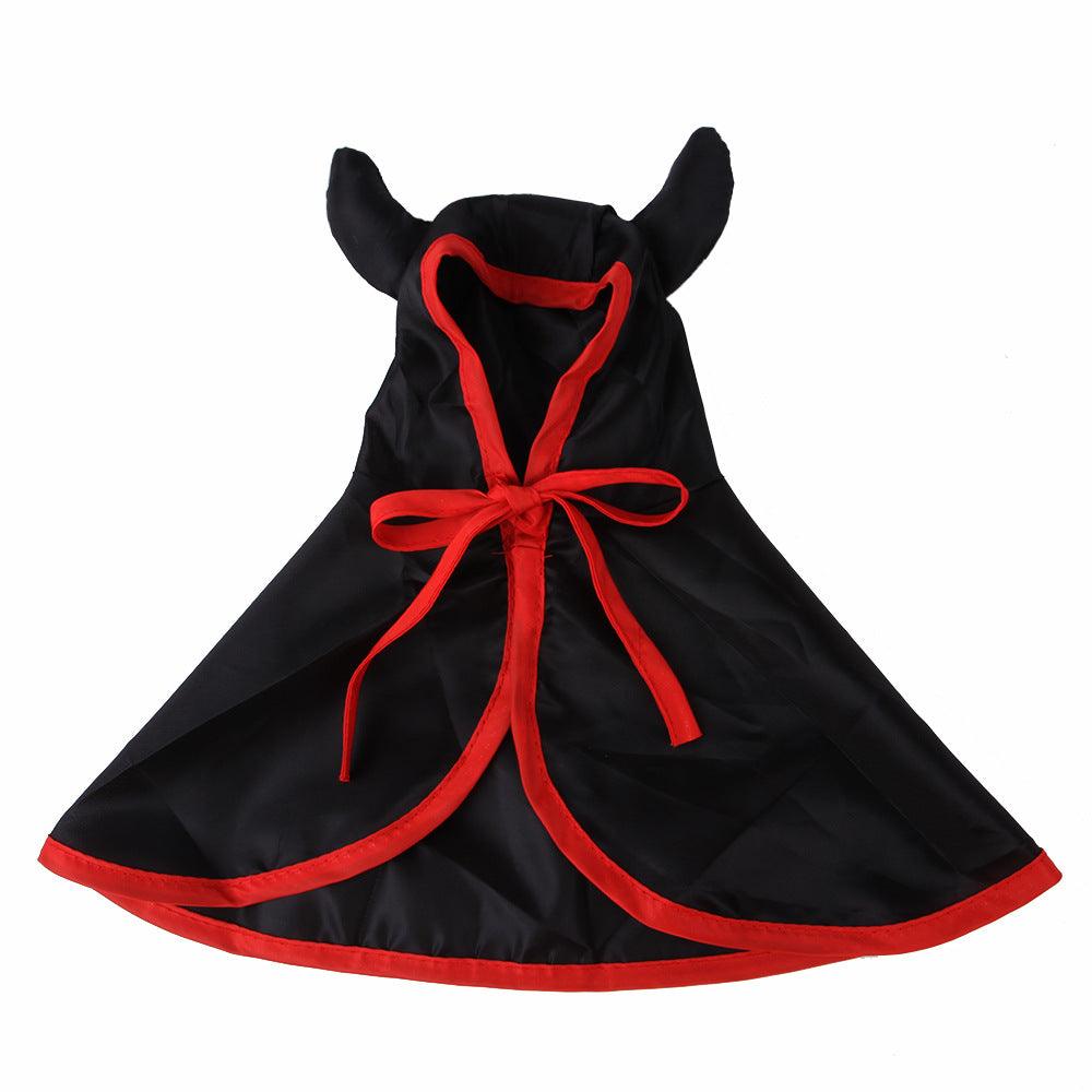 Fierce Feline Horned Halloween Cape For Pets