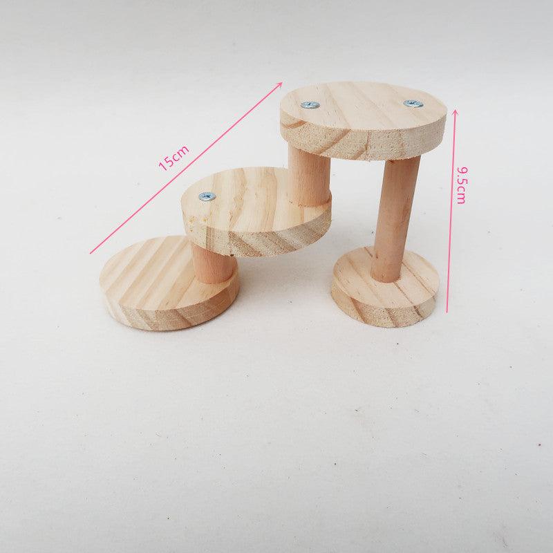 Solid Wood Spiral Staircase Hamster Toy