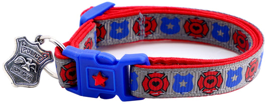 Fire and Police Badges Cat Collar